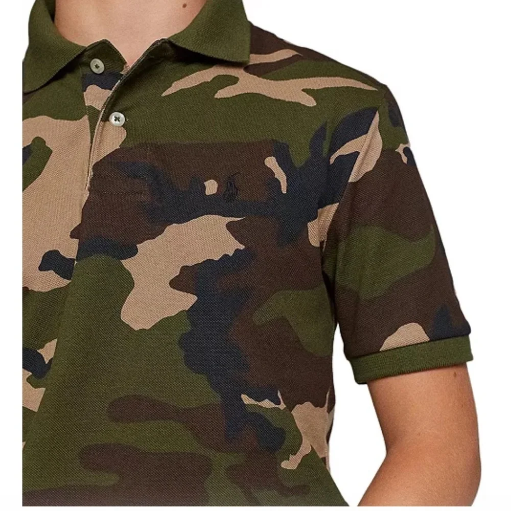 Polo by Ralph Lauren Boys' Camo Polo Shirt - Green, Brown, Black L 14-16 - Picture 14 of 16